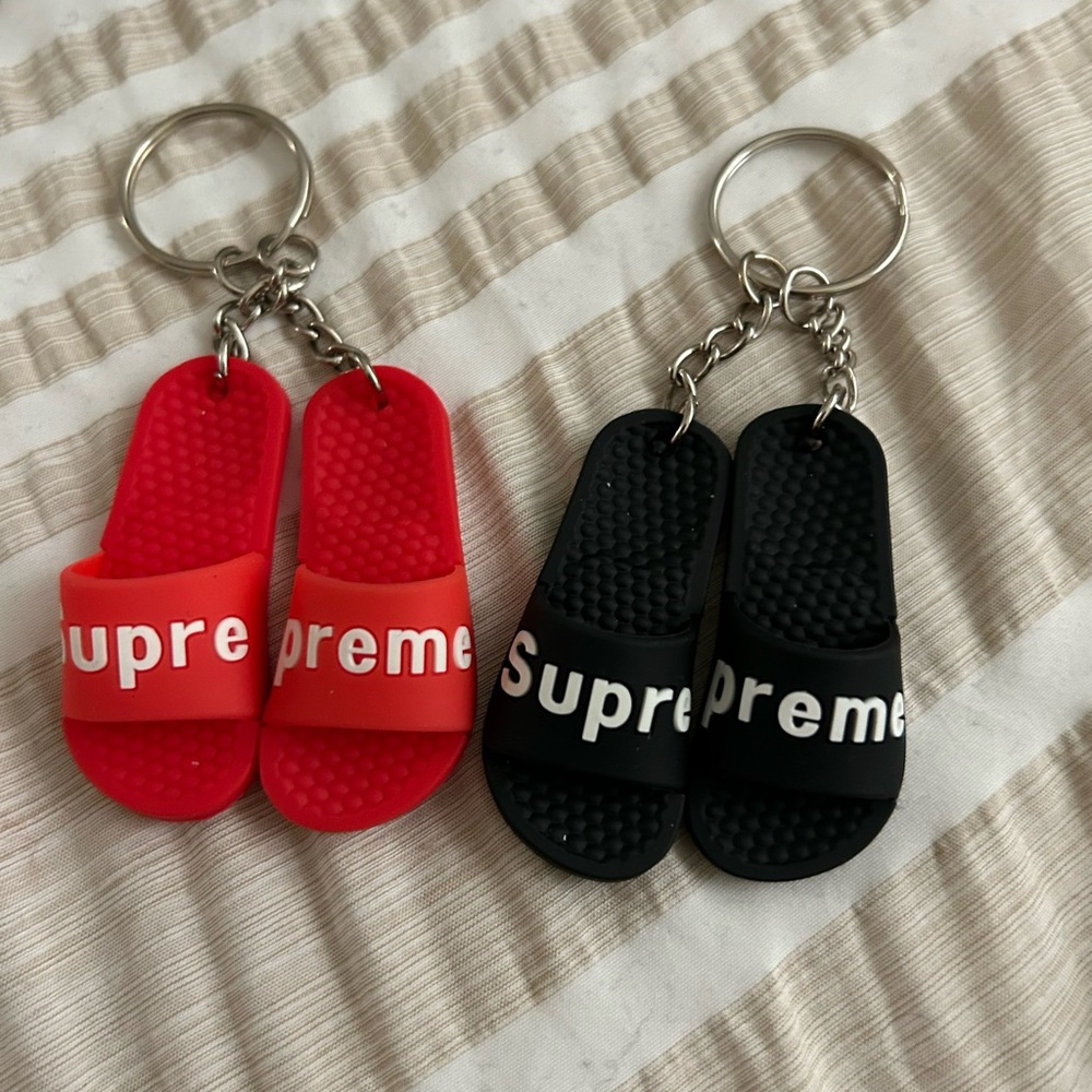 2 Supreme Slides Keychains